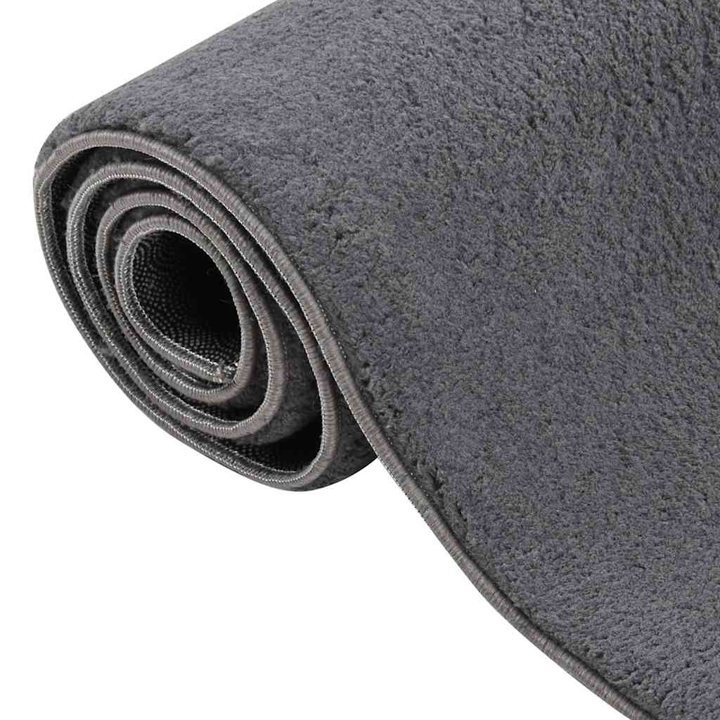 Čupavi tepih antracit boje 240x340 cm poliester
