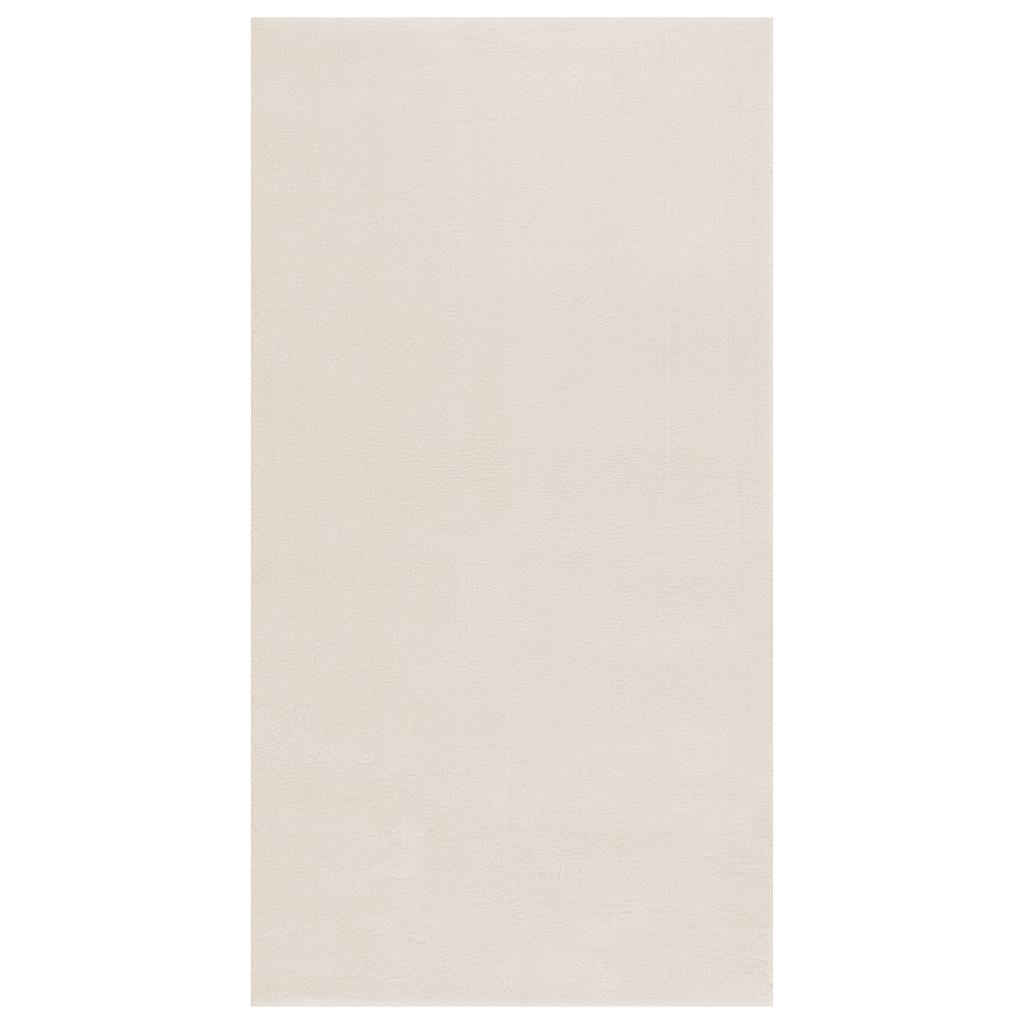 Čupavi tepih krem bijele boje 120x183 cm poliester