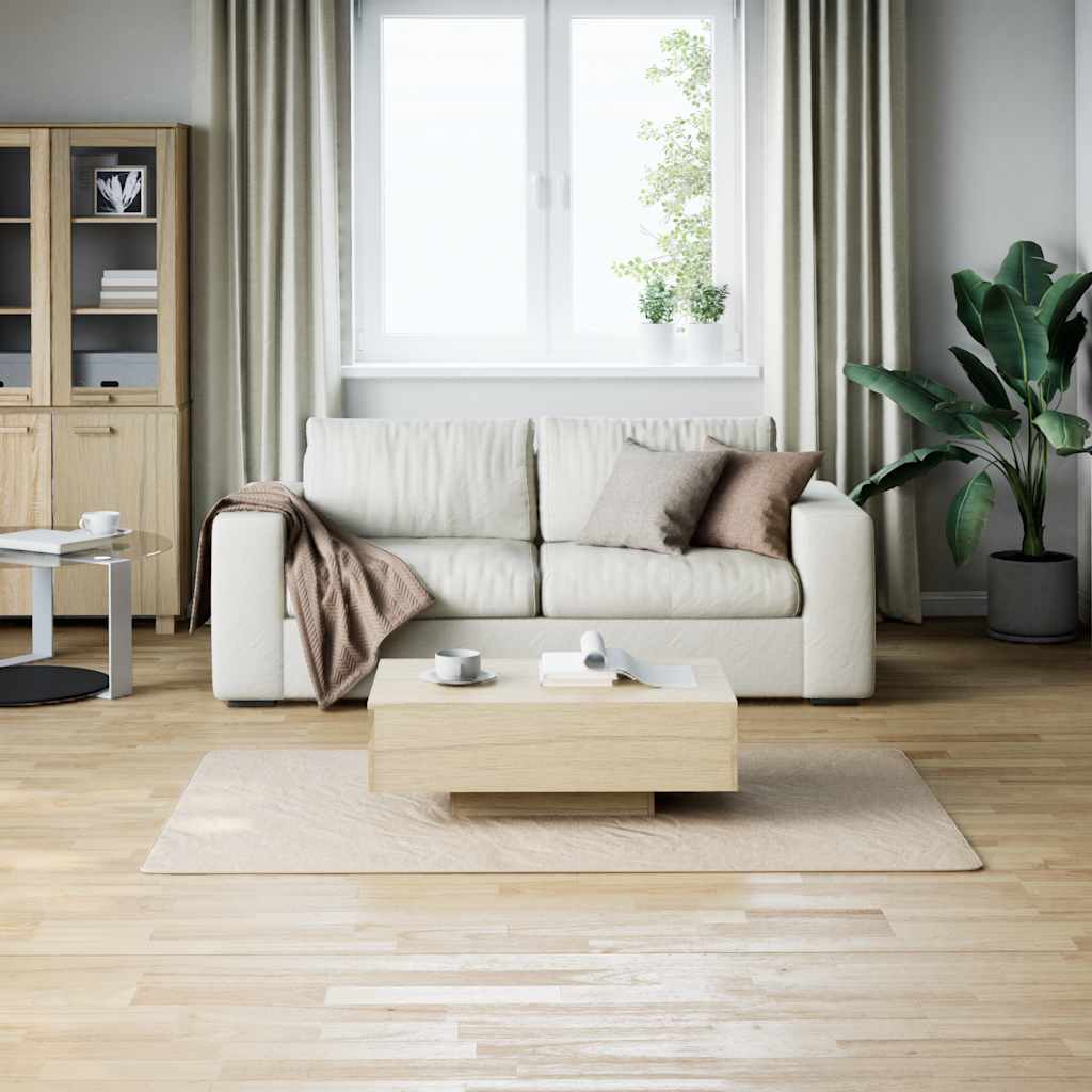 Čupavi tepih krem bijele boje 120x183 cm poliester
