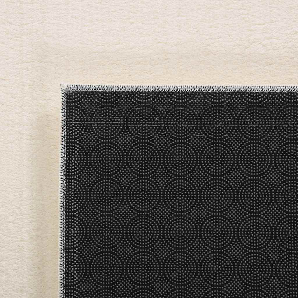 Čupavi tepih krem bijele boje 240x340 cm poliester