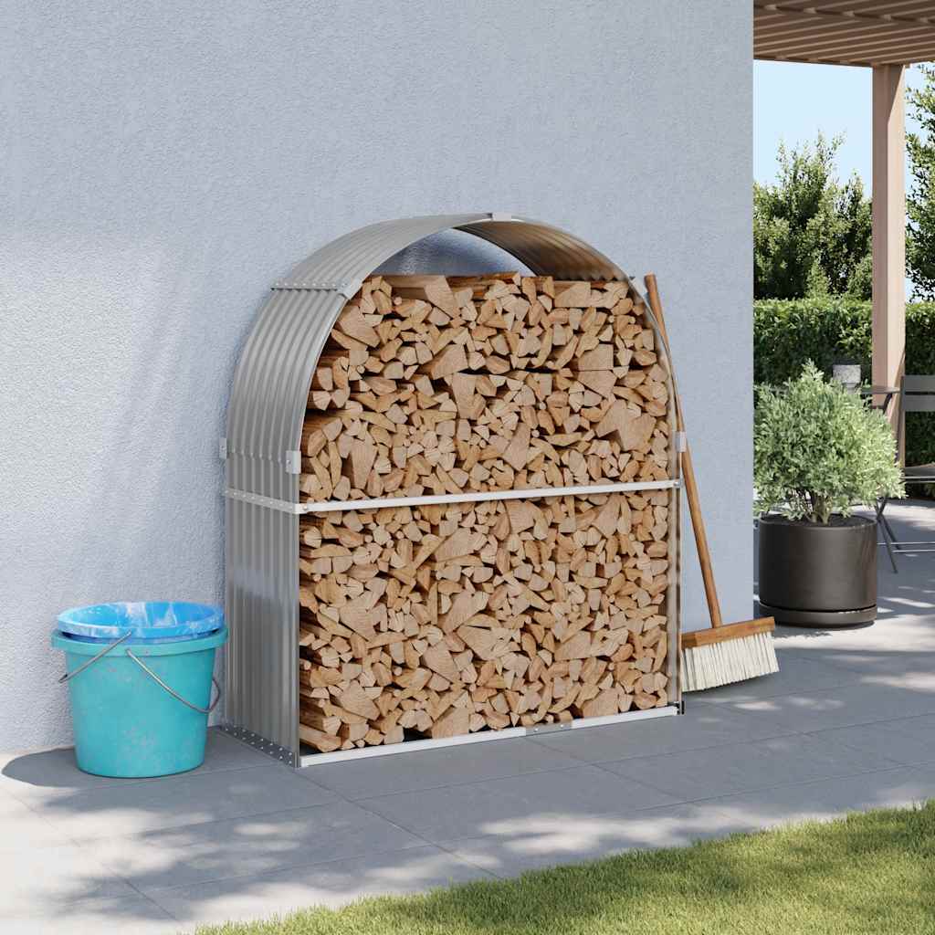 Držač za cjepanice svjetlosivi 120x45x140 cm pocinčani čelik