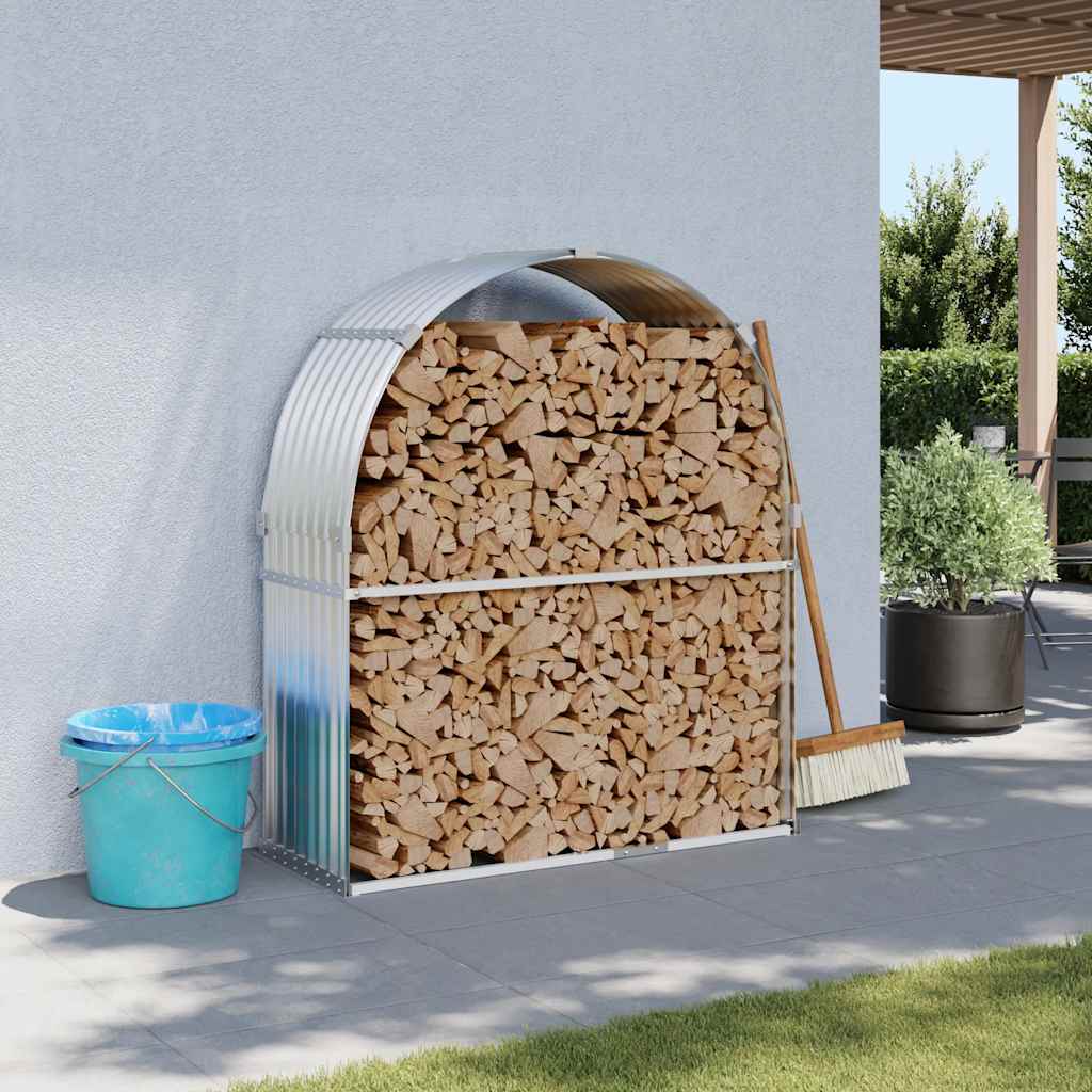 Držač za cjepanice srebrni 120x45x140 cm od pocinčanog čelika