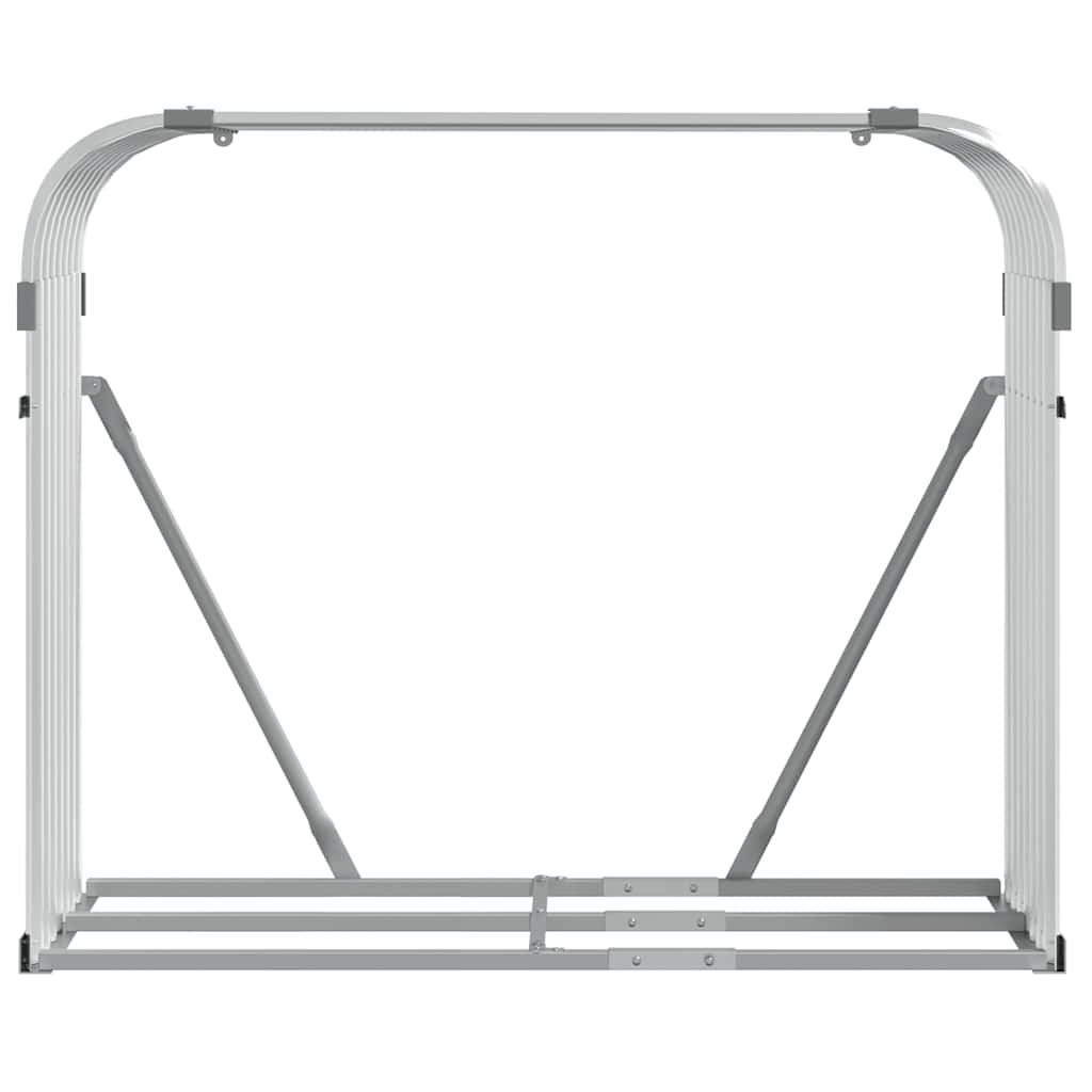 Držač za cjepanice srebrni 120x45x100 cm od pocinčanog čelika