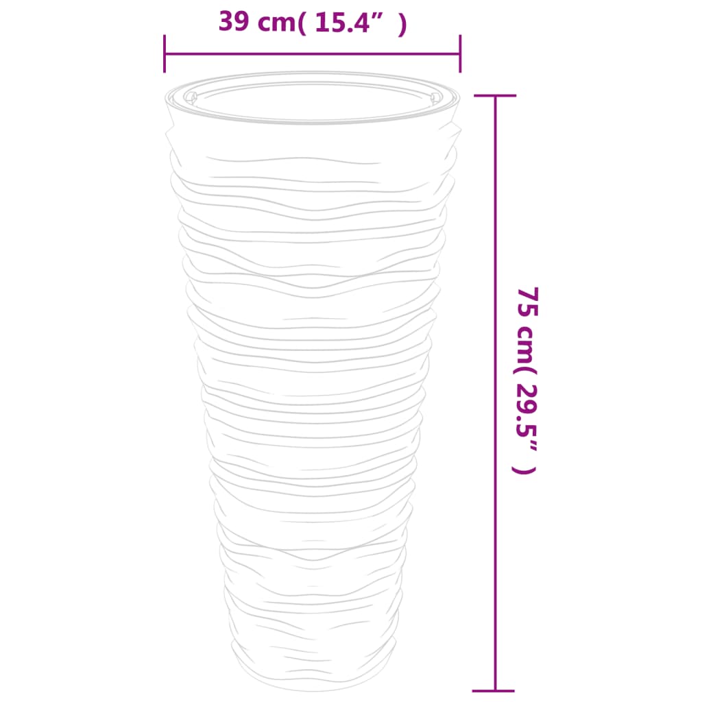 žardinjera s uklonjivom unutarnjom bijelom 18/45 L PP