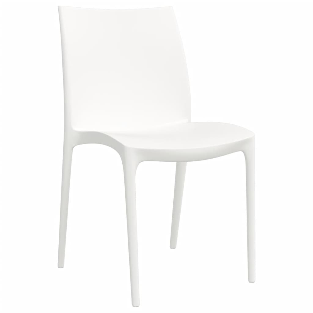 Vrtne stolice 2 kom bijele 50 x 46 x 80 cm od polipropilena