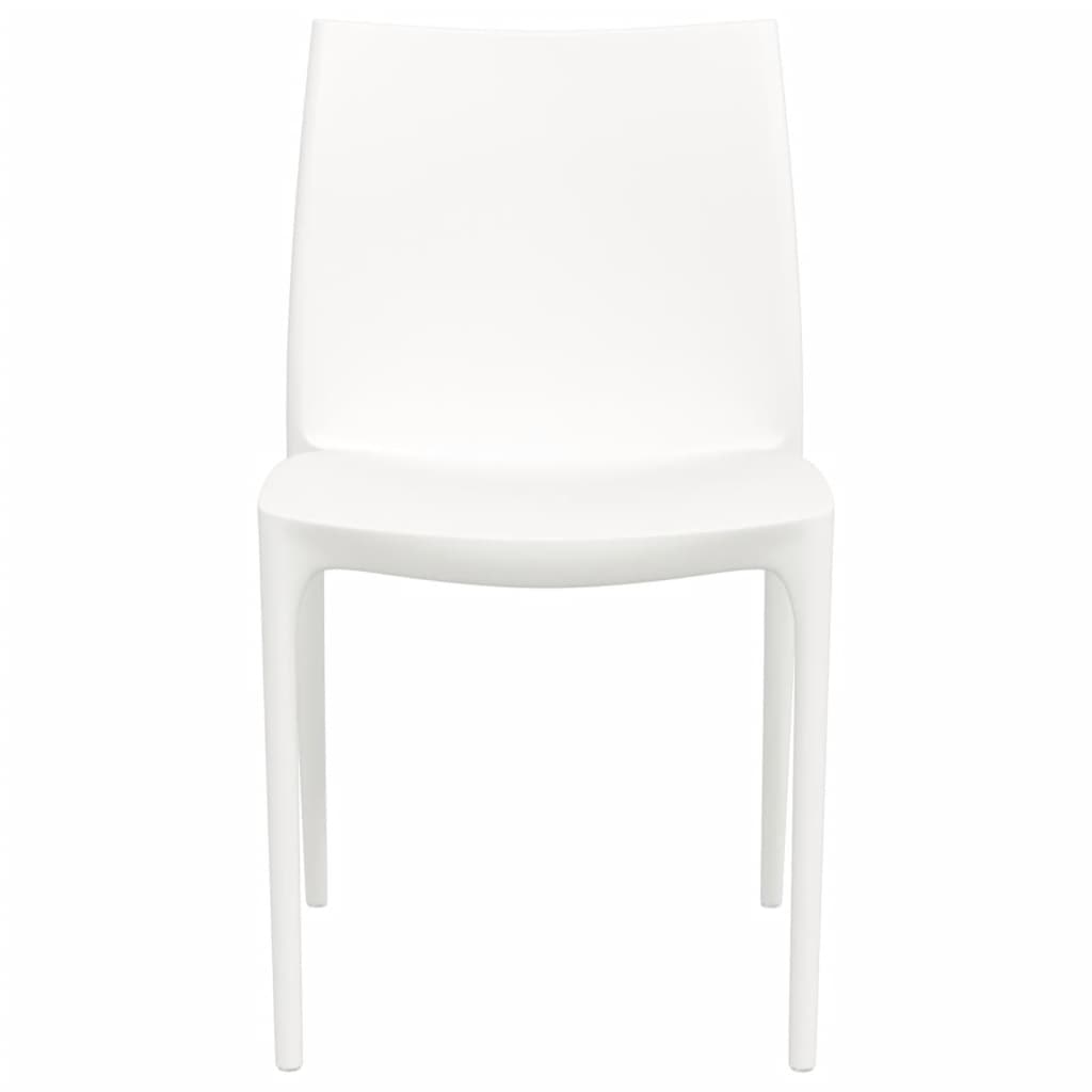 Vrtne stolice 2 kom bijele 50 x 46 x 80 cm od polipropilena
