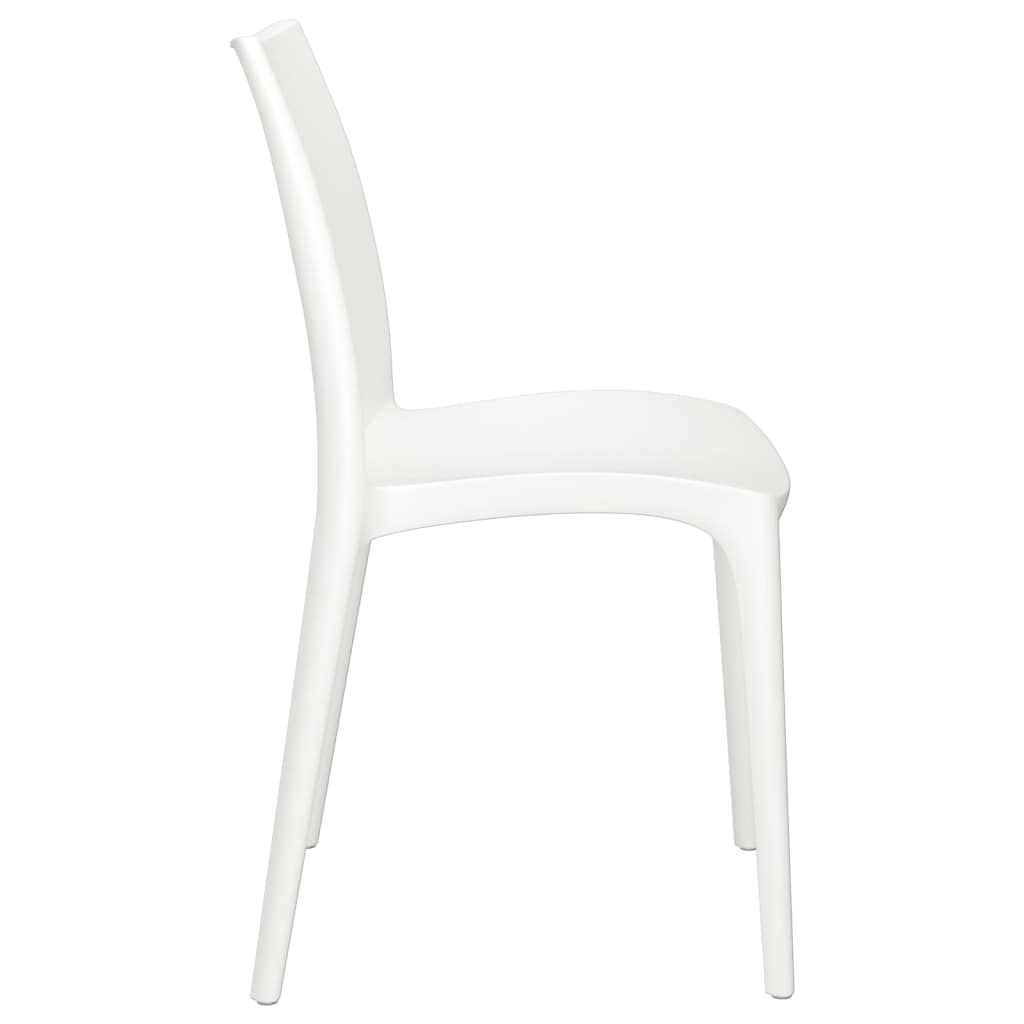 Vrtne stolice 2 kom bijele 50 x 46 x 80 cm od polipropilena