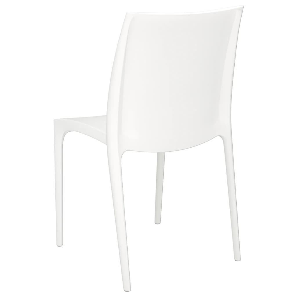 Vrtne stolice 2 kom bijele 50 x 46 x 80 cm od polipropilena