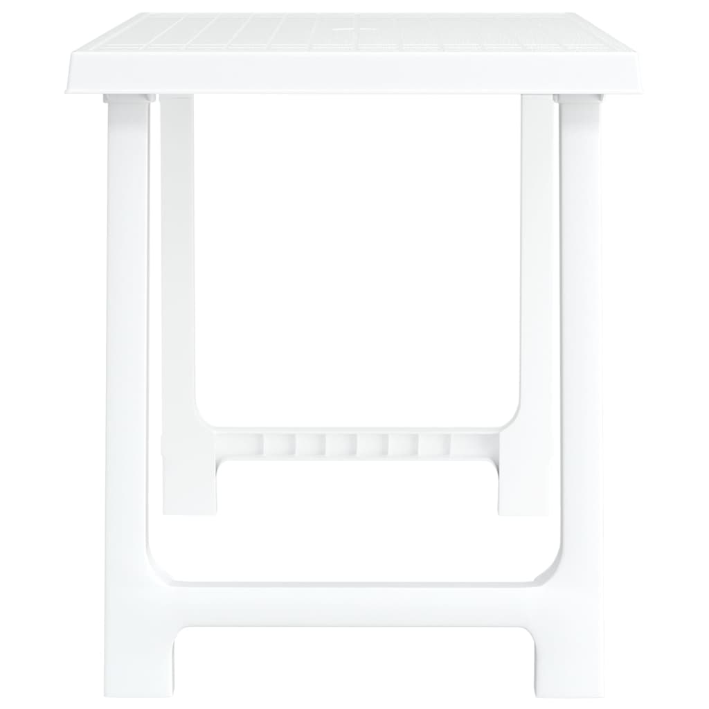 Stol za kampiranje bijeli 79 x 56 x 64 cm PP izgled drva