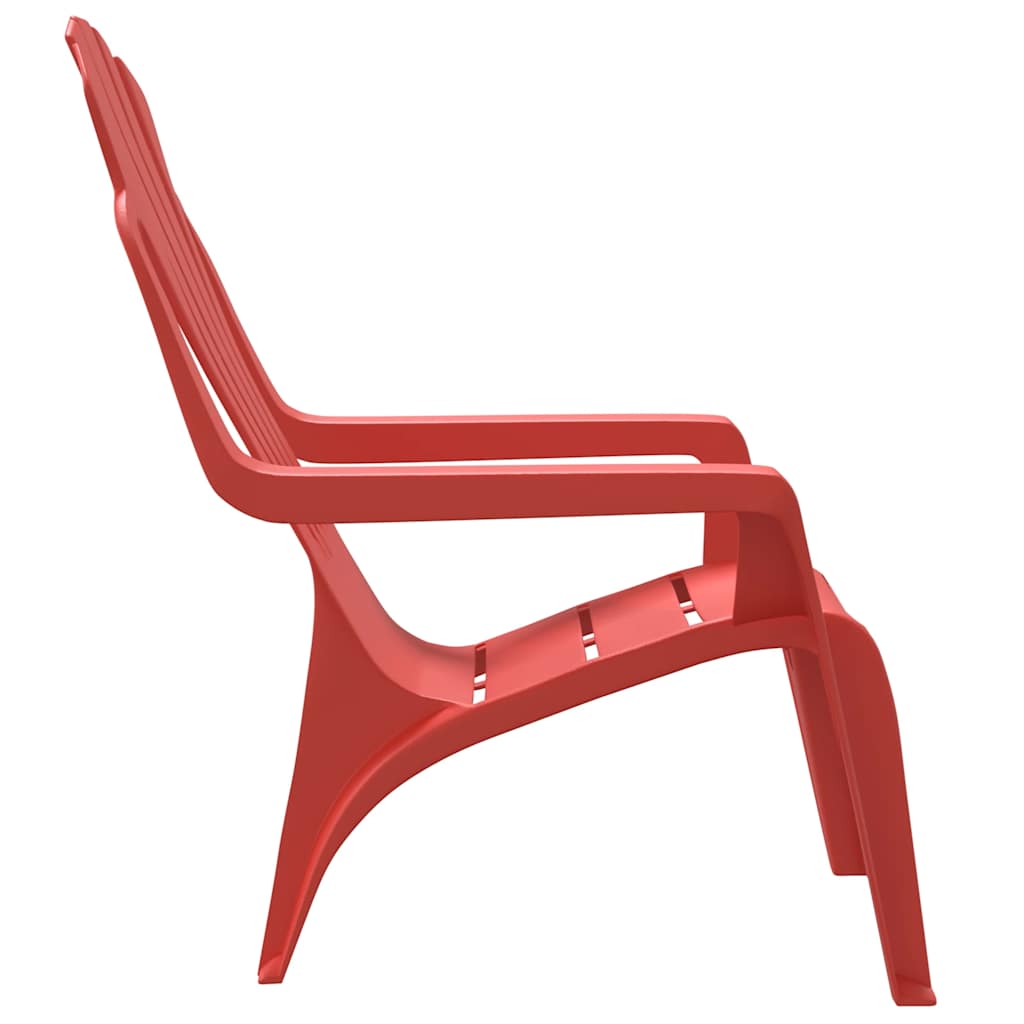 Vrtne stolice za djecu 2kom crvene 37x34x44cm PP izgled drva