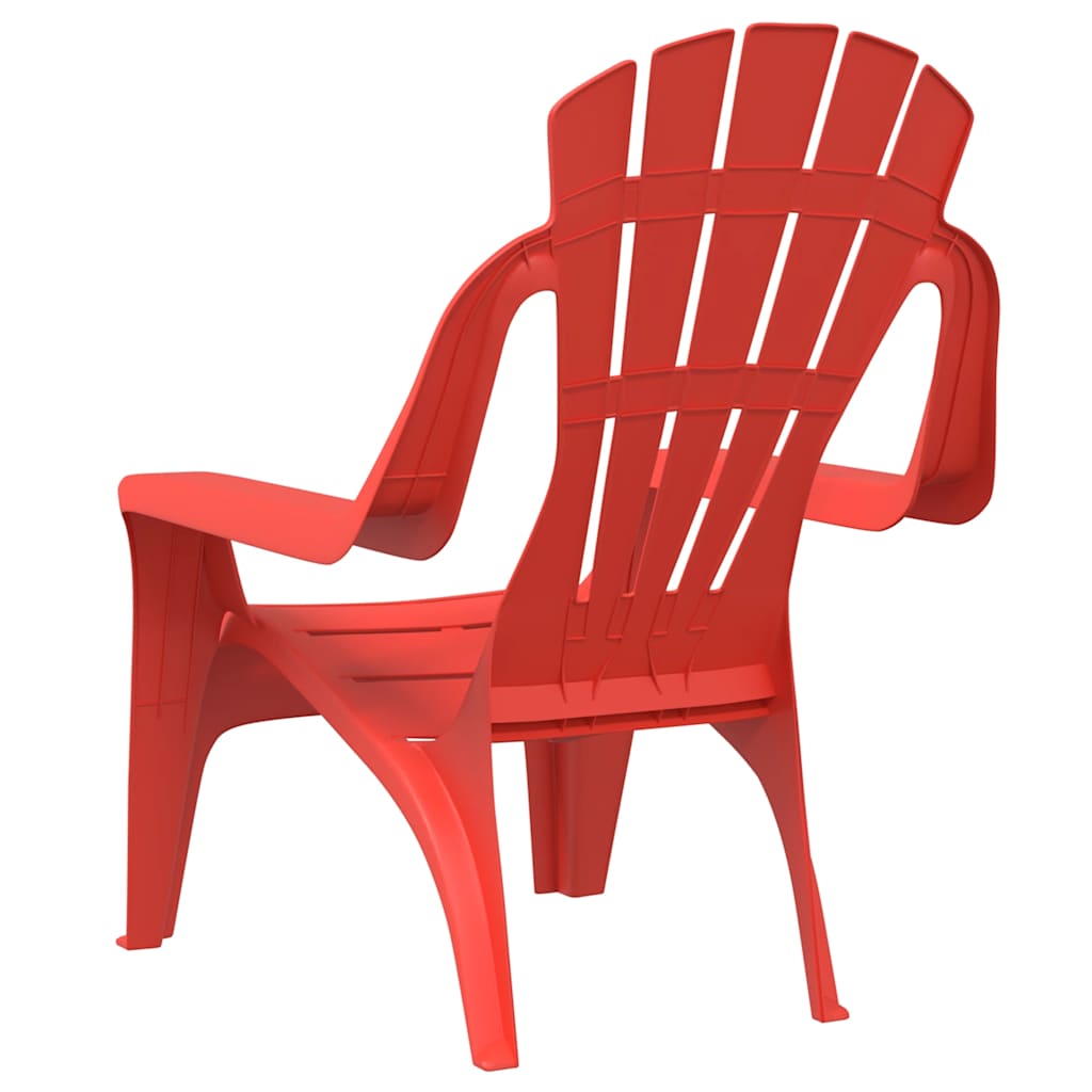 Vrtne stolice za djecu 2kom crvene 37x34x44cm PP izgled drva