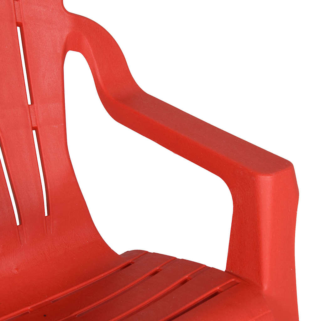 Vrtne stolice za djecu 2kom crvene 37x34x44cm PP izgled drva