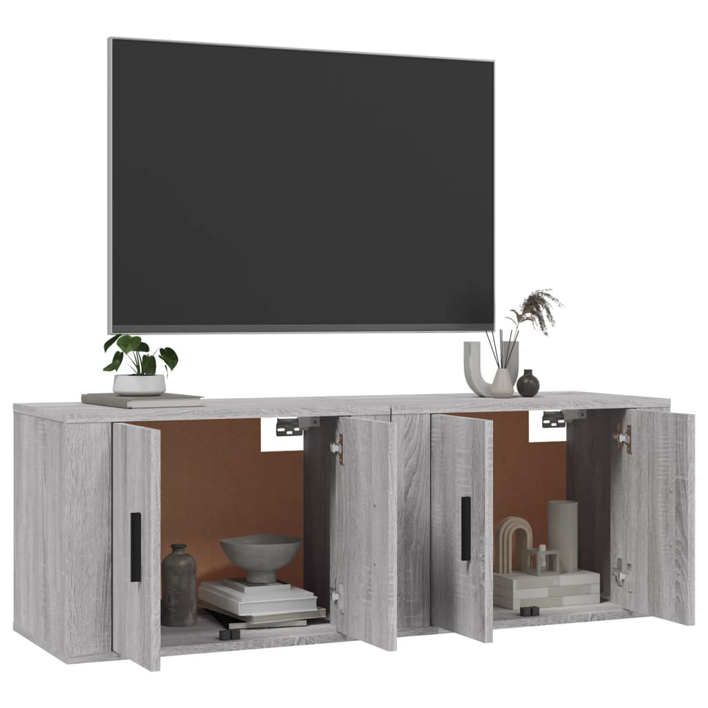 Zidni TV ormarići 2 kom boja sivog hrasta sonome 57x34,5x40 cm