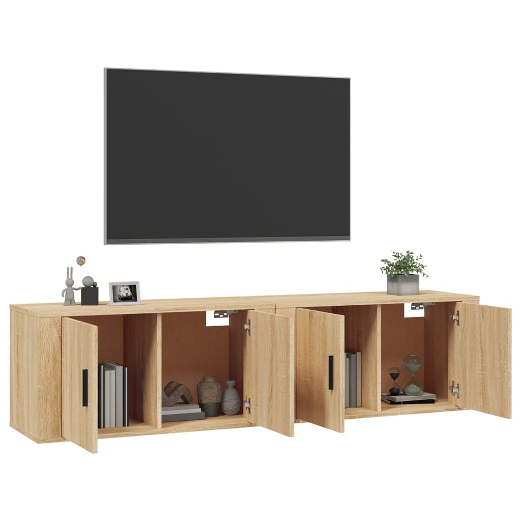 Zidni TV ormarići 2 kom boja hrasta sonome 80x34,5x40 cm