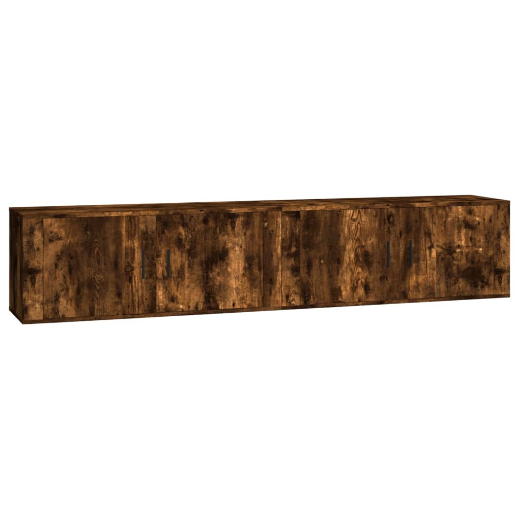 Zidni TV ormarići 2 kom boja dimljenog hrasta 100x34,5x40 cm