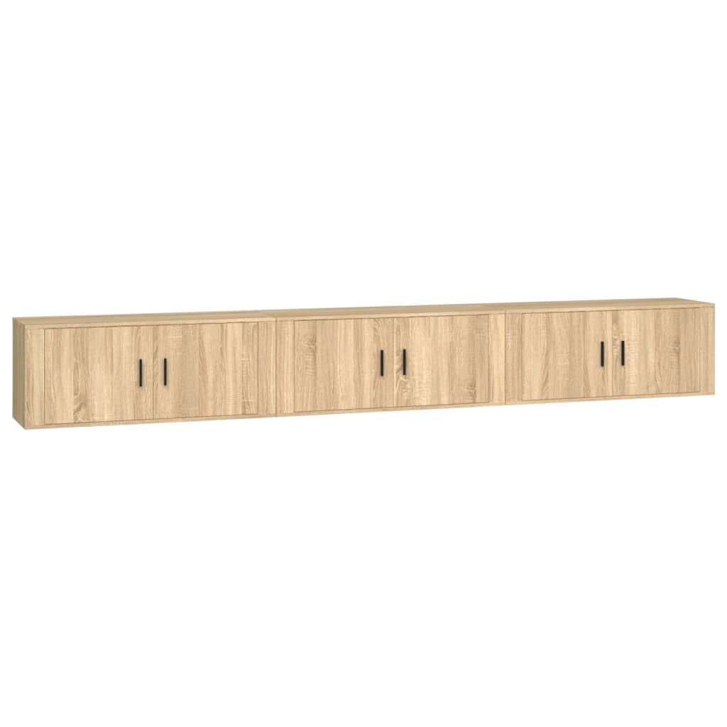 Zidni TV ormarići 3 kom boja hrasta sonome 100x34,5x40 cm