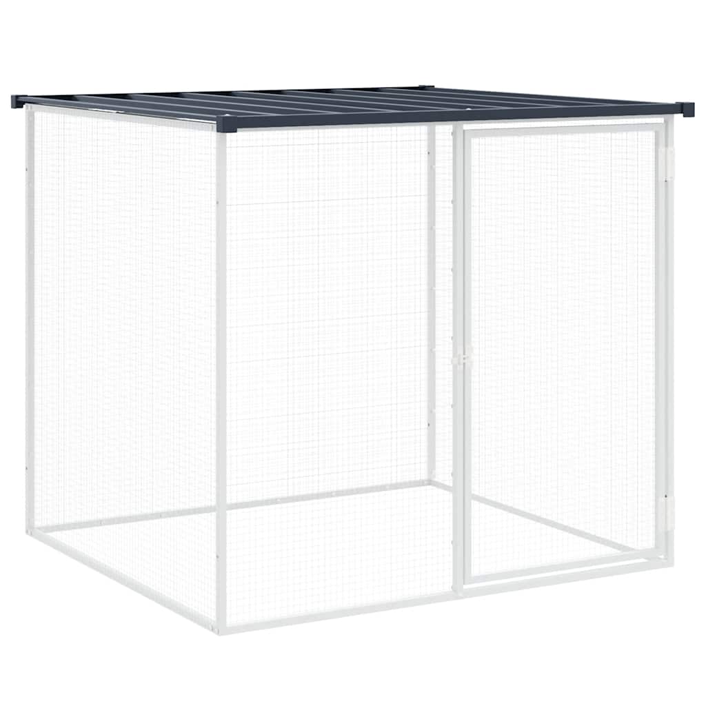 Kavez za kokoši s krovom antracit 103x98x90 cm pocinčani čelik