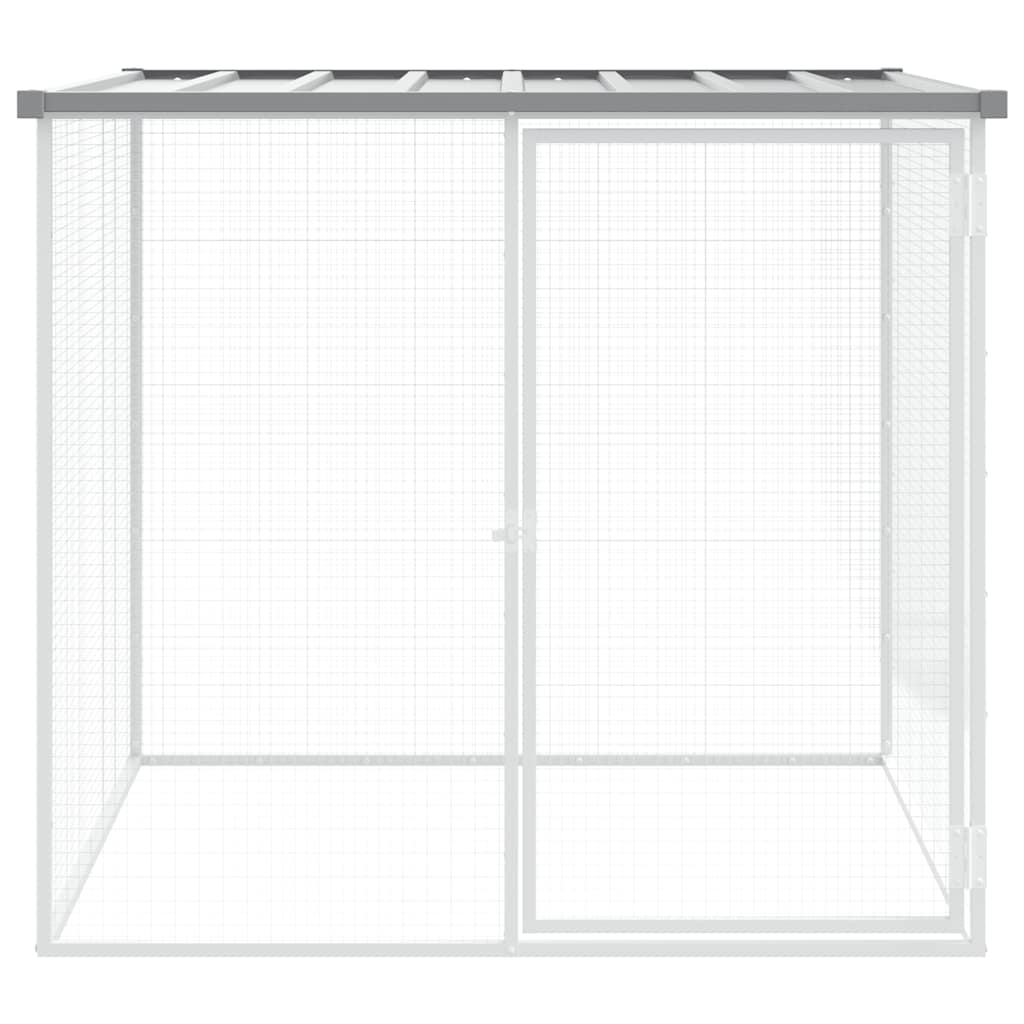 Kavez za kokoši s krovom svjetlosivi 103 x 98 x 90 cm čelični