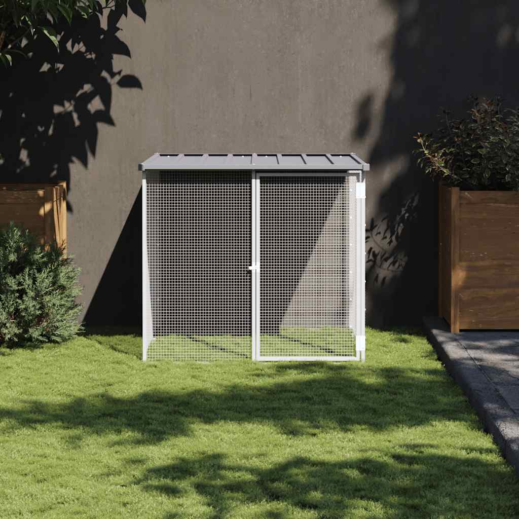 Kavez za kokoši s krovom svjetlosivi 103 x 98 x 90 cm čelični