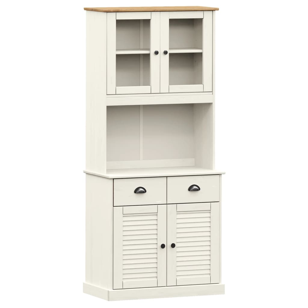 Visoka komoda VIGO bijela 78 x 40 x 175 cm od masivne borovine