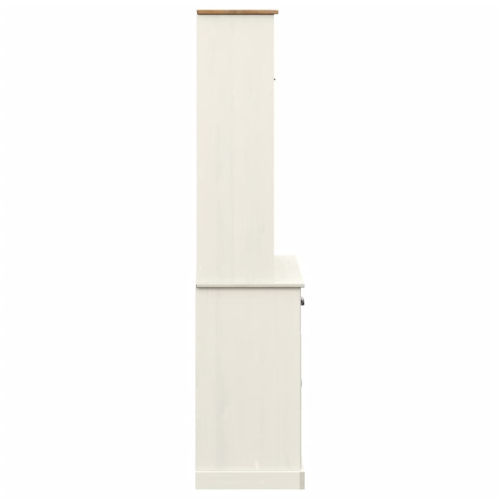 Visoka komoda VIGO bijela 78 x 40 x 175 cm od masivne borovine