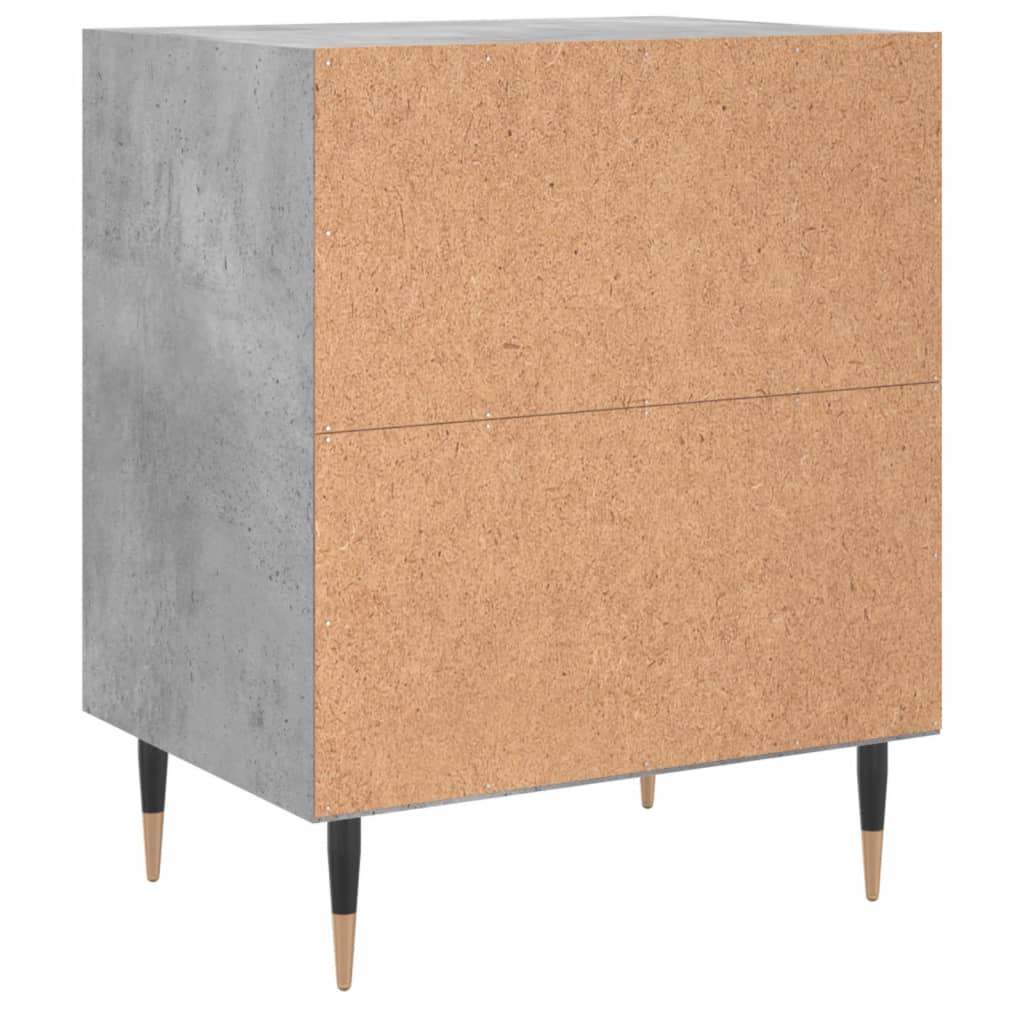 Noćni ormarići 2 kom boja betona 40x30x50 cm konstruirano drvo