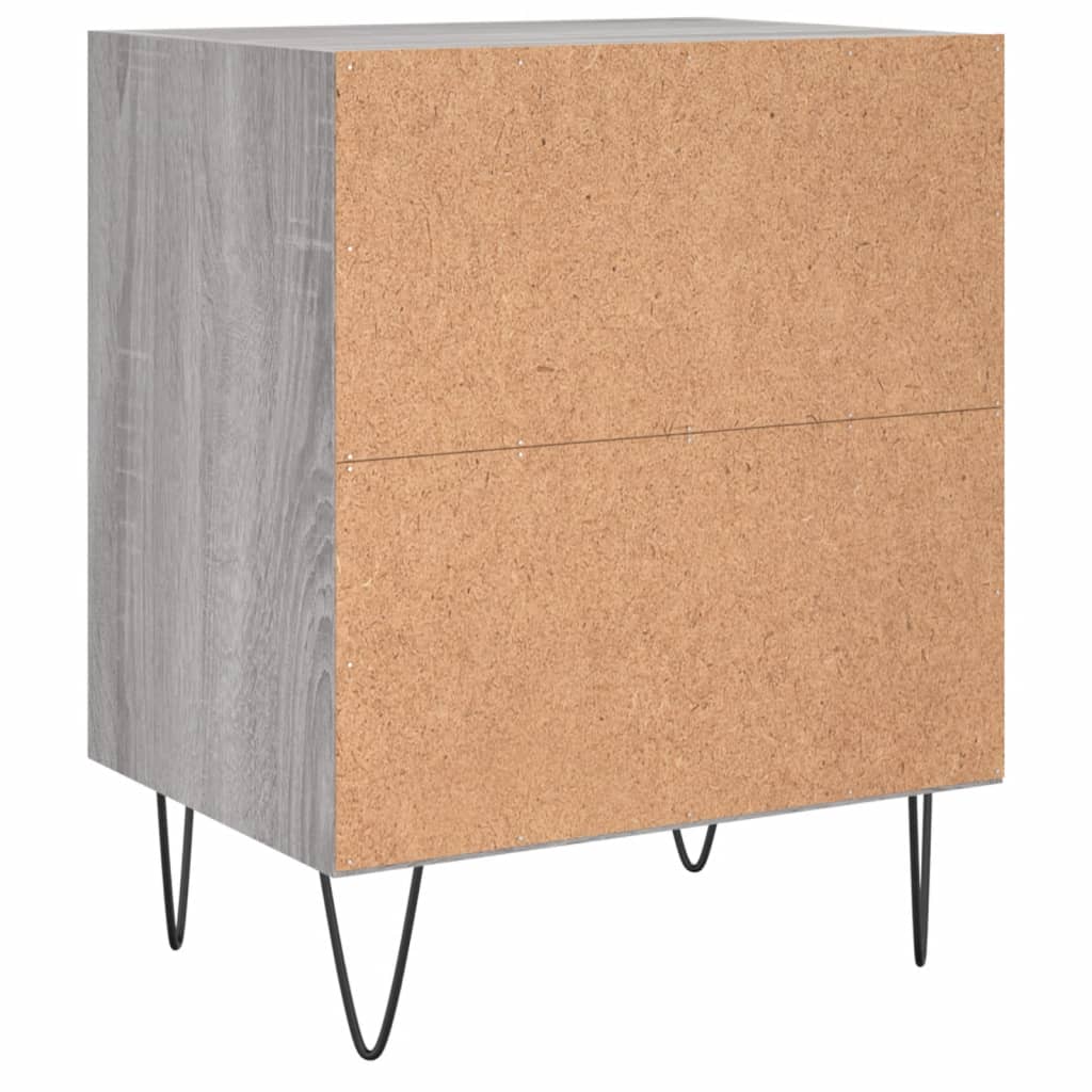Noćni ormarići 2 kom boja hrasta 40x30x50 cm konstruirano drvo