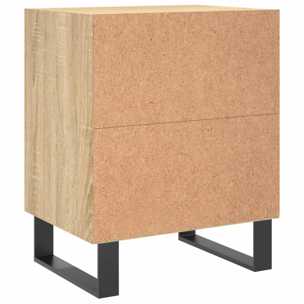 Noćni ormarići 2 kom boja hrasta 40x30x50 cm konstruirano drvo