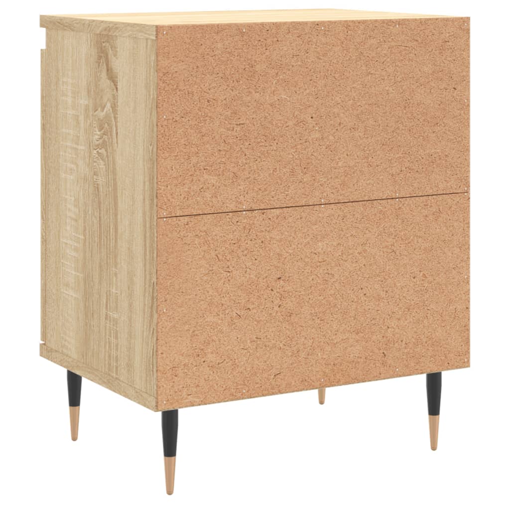 Noćni ormarići 2 kom boja hrasta 40x30x50 cm konstruirano drvo