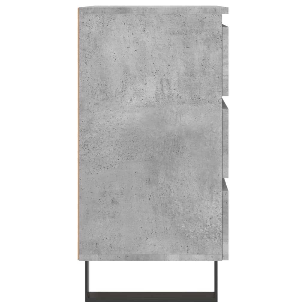 Noćni ormarići 2 kom boja betona 40x35x69 cm konstruirano drvo