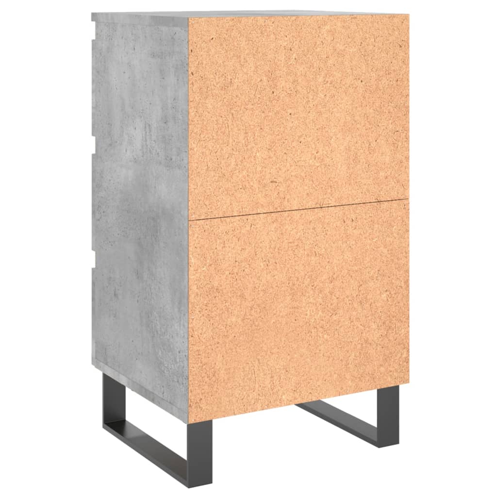 Noćni ormarići 2 kom boja betona 40x35x69 cm konstruirano drvo