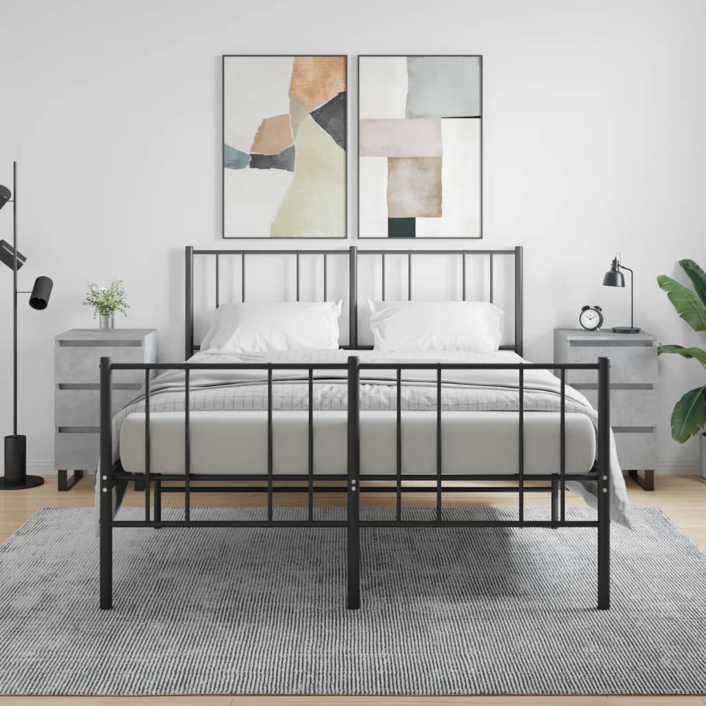 Noćni ormarići 2 kom boja betona 40x35x69 cm konstruirano drvo