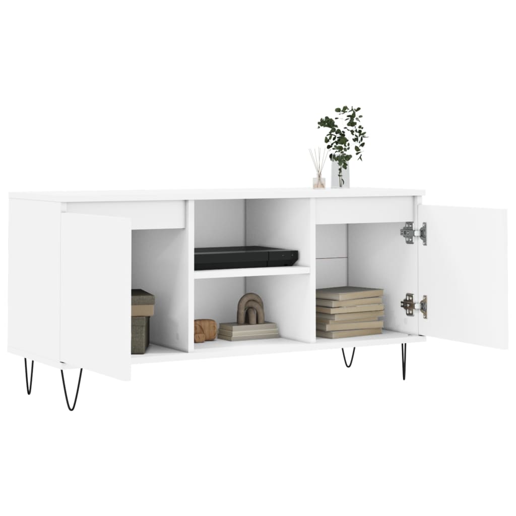 TV ormarić bijeli 104 x 35 x 50 cm od konstruiranog drva