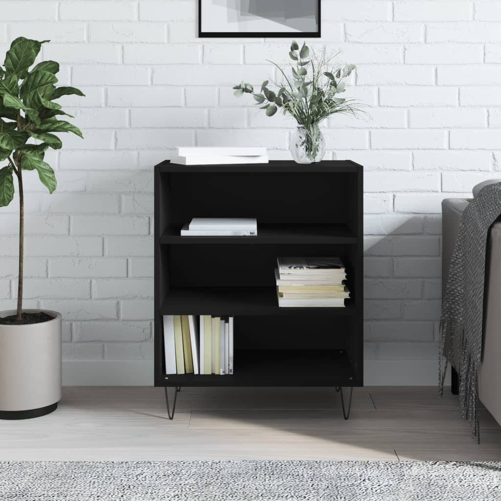 Komoda crna 57 x 35 x 70 cm od konstruiranog drva