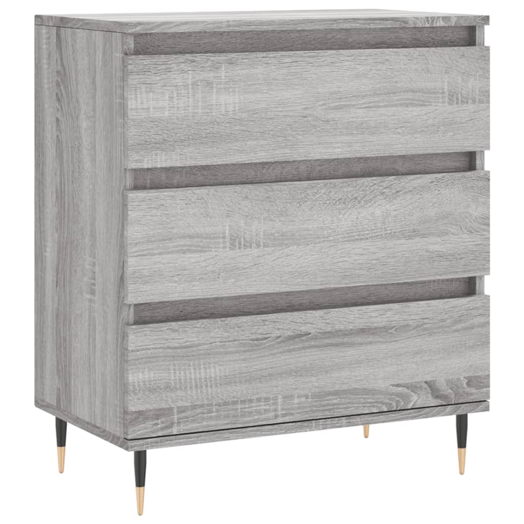 Komoda sivog hrasta sonome 60x35x70 cm od konstruiranog drva