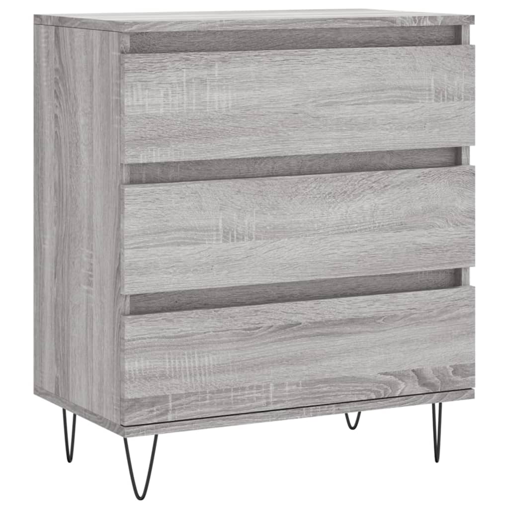 Komoda sivog hrasta sonome 60x35x70 cm od konstruiranog drva