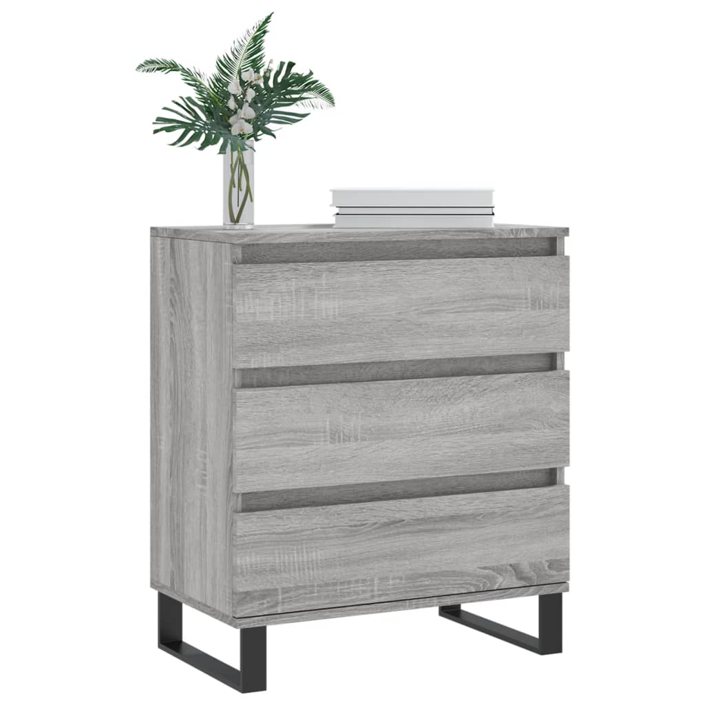 Komoda sivog hrasta sonome 60x35x70 cm od konstruiranog drva