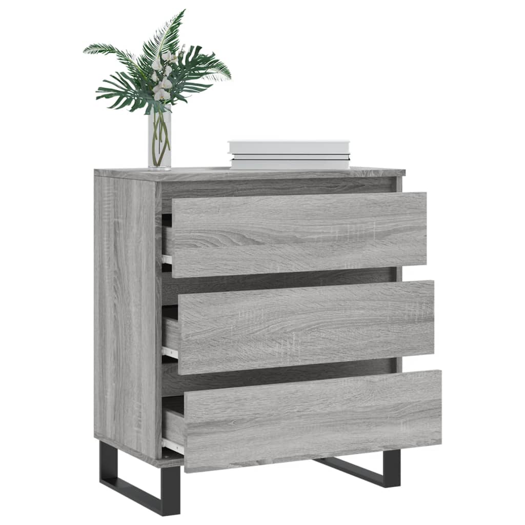 Komoda sivog hrasta sonome 60x35x70 cm od konstruiranog drva
