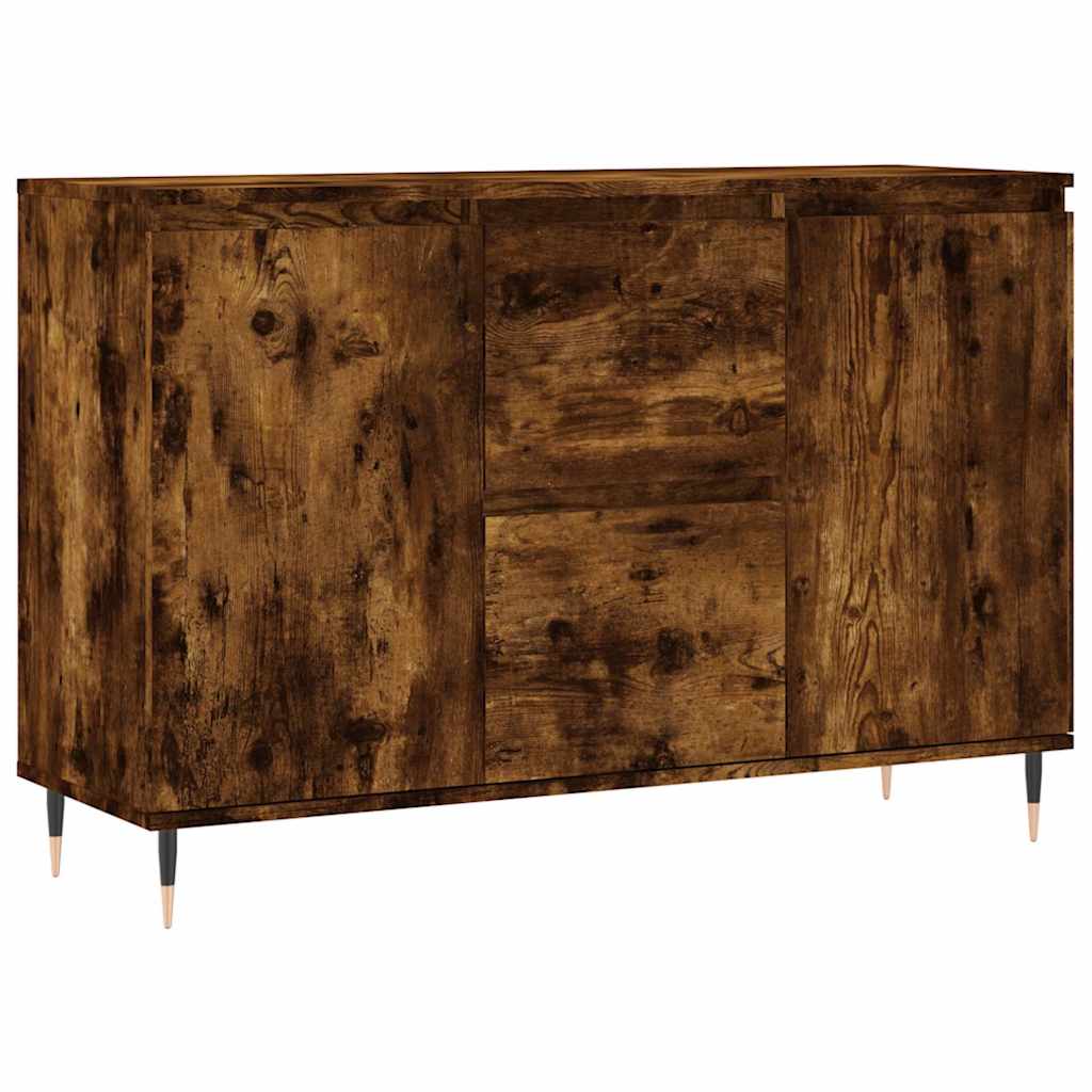 Komoda boja dimljenog hrasta 101,5x35x70 cm konstruirano drvo