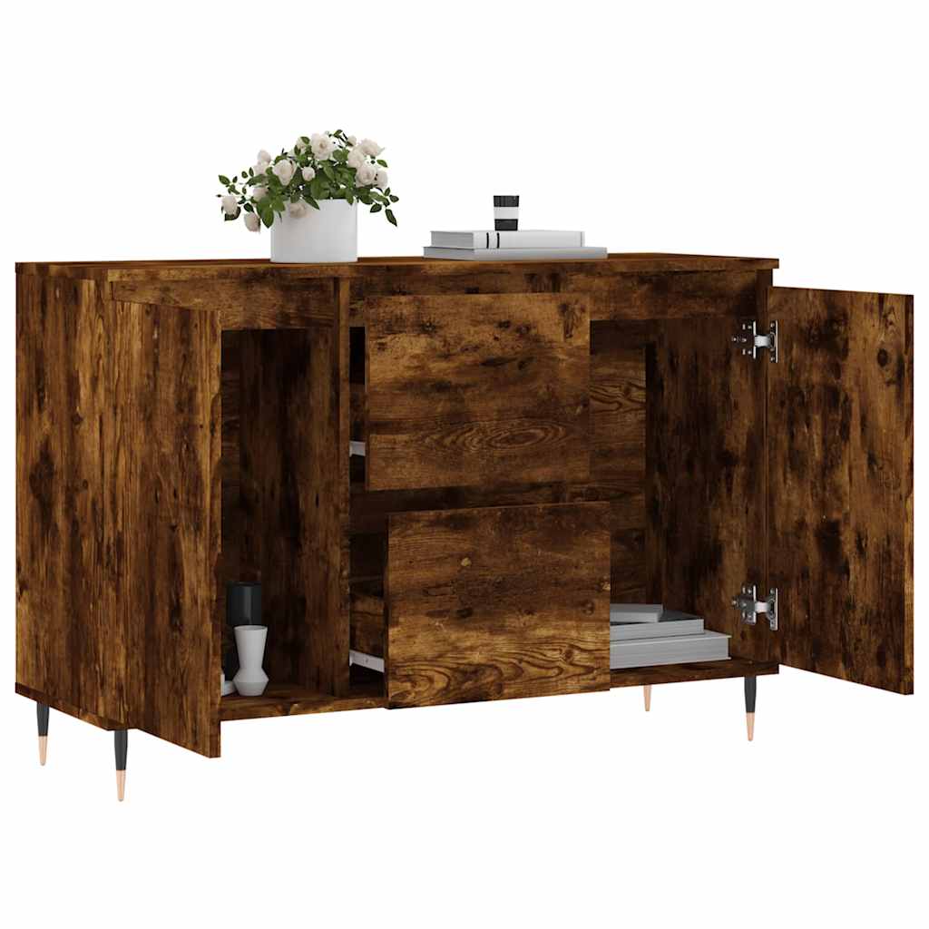 Komoda boja dimljenog hrasta 101,5x35x70 cm konstruirano drvo