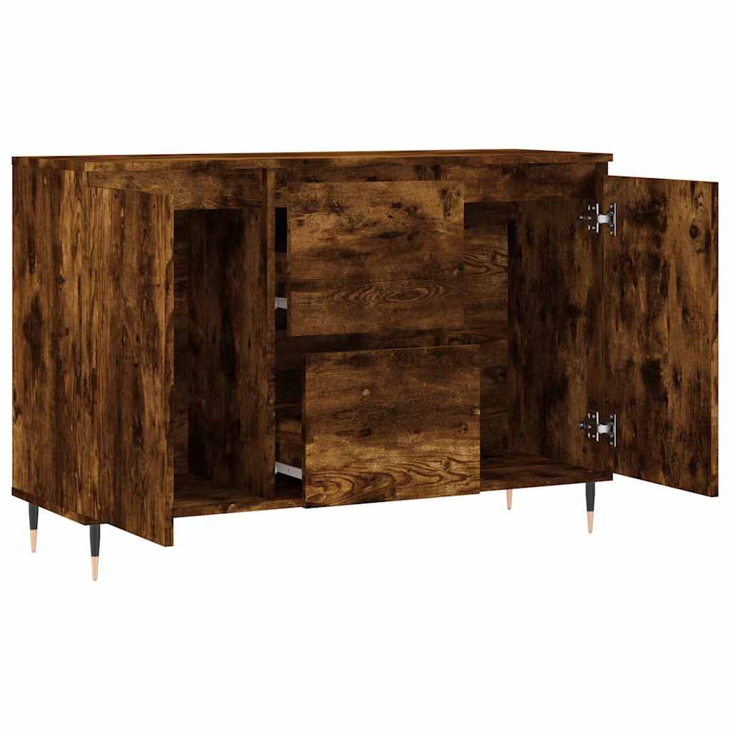 Komoda boja dimljenog hrasta 101,5x35x70 cm konstruirano drvo