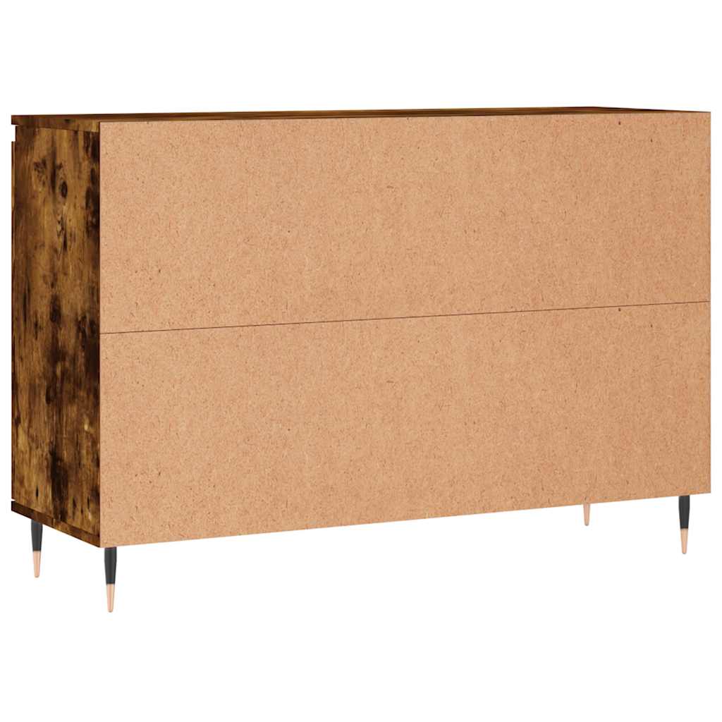 Komoda boja dimljenog hrasta 101,5x35x70 cm konstruirano drvo