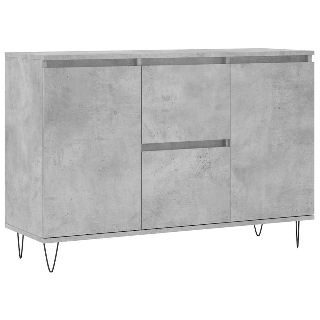 Komoda siva boja betona 101,5x35x70 cm od konstruiranog drva
