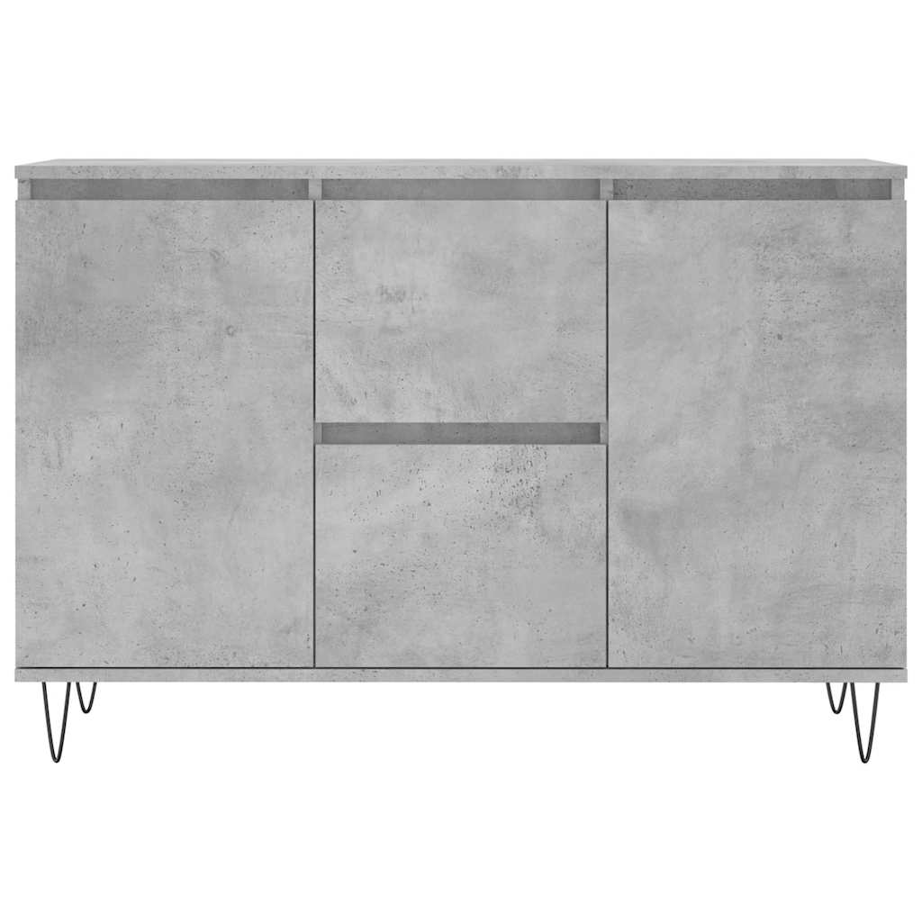 Komoda siva boja betona 101,5x35x70 cm od konstruiranog drva
