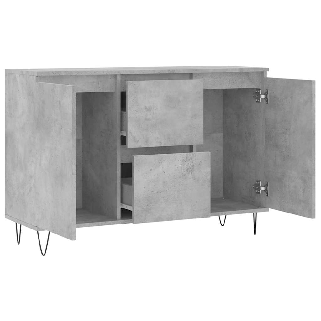 Komoda siva boja betona 101,5x35x70 cm od konstruiranog drva