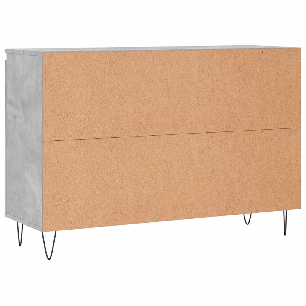 Komoda siva boja betona 101,5x35x70 cm od konstruiranog drva