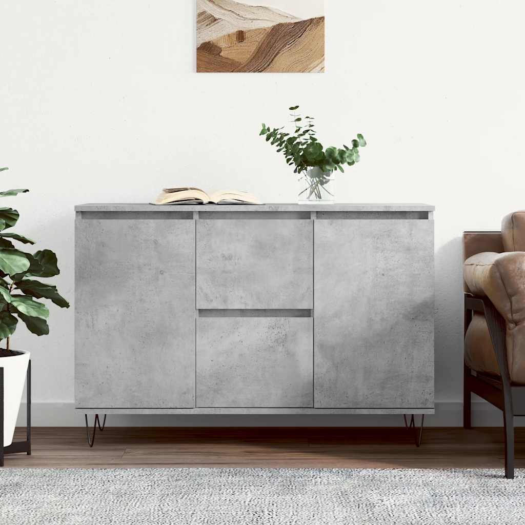 Komoda siva boja betona 101,5x35x70 cm od konstruiranog drva