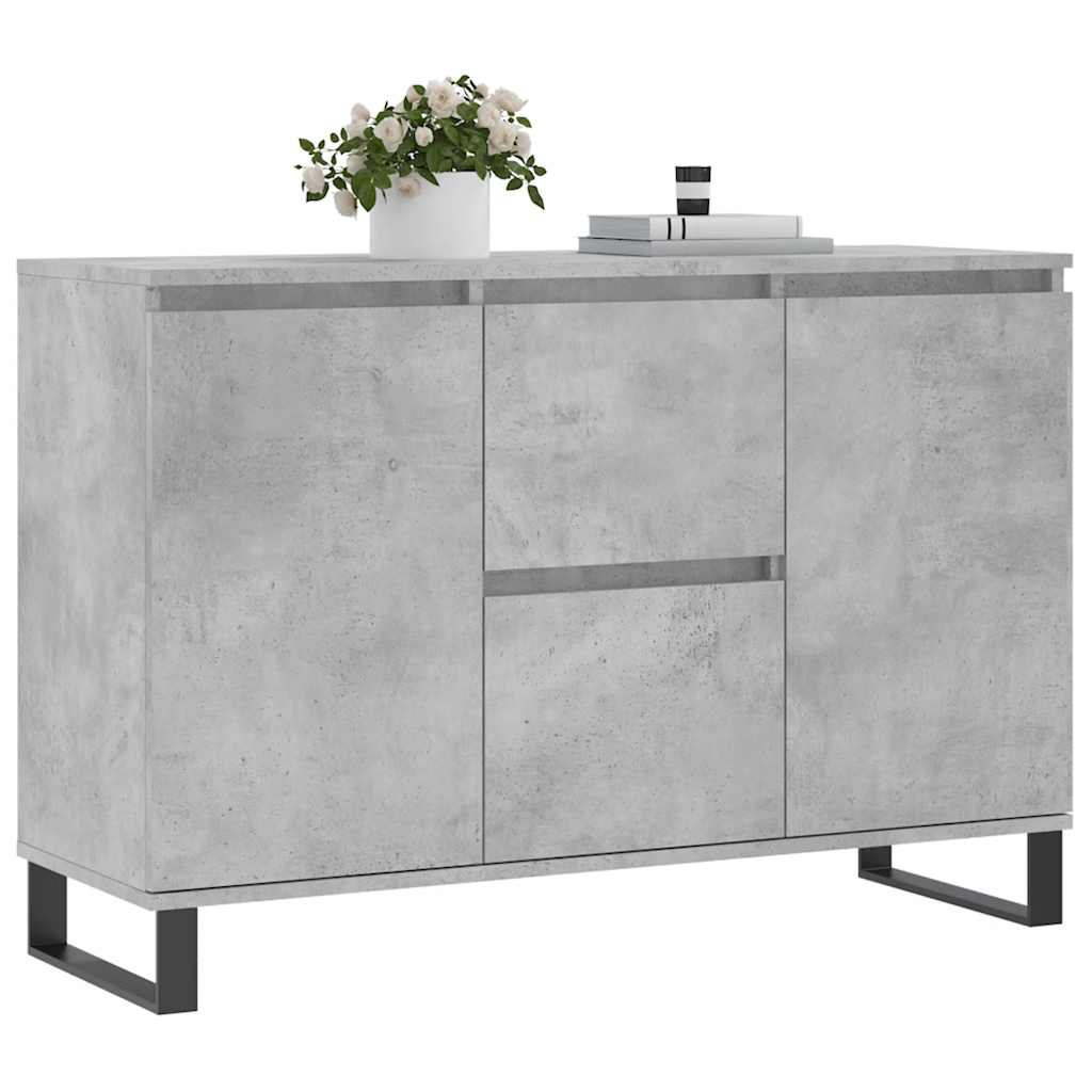 Komoda siva boja betona 101,5x35x70 cm od konstruiranog drva