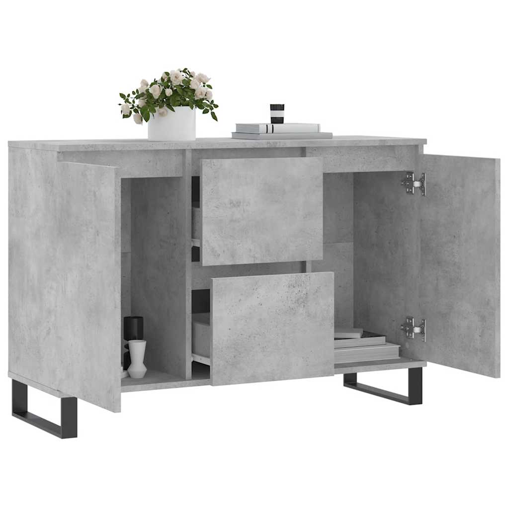 Komoda siva boja betona 101,5x35x70 cm od konstruiranog drva