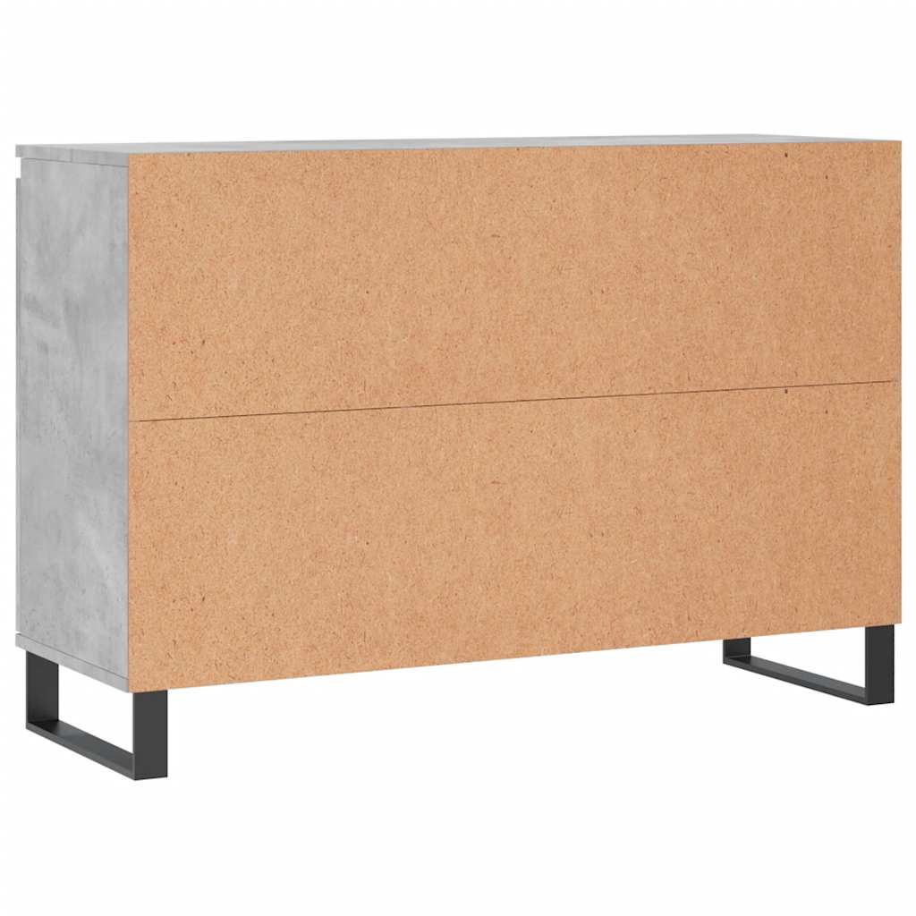 Komoda siva boja betona 101,5x35x70 cm od konstruiranog drva